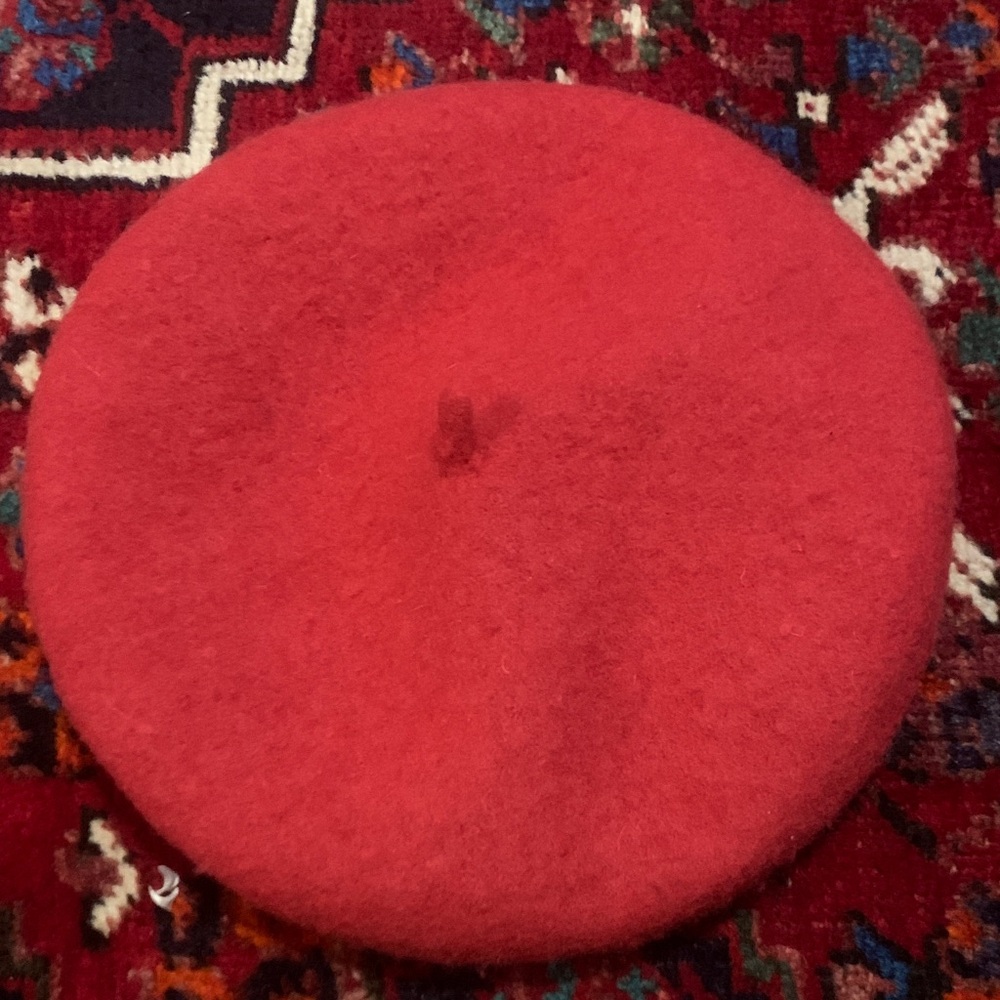 Classic Red wool Beret Hat